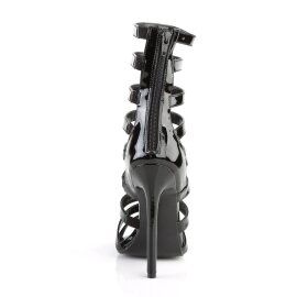 Pleaser SEXY-52 Sandaletten Lack Schwarz EU-35 / US-5