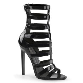 Pleaser SEXY-52 Sandaletten Lack Schwarz EU-38 / US-8