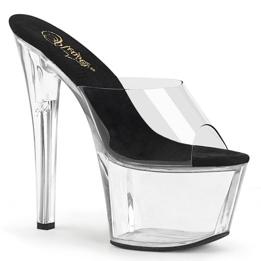 Pleaser SKY-301 Plateau Pantoletten Transparent EU-35 / US-5
