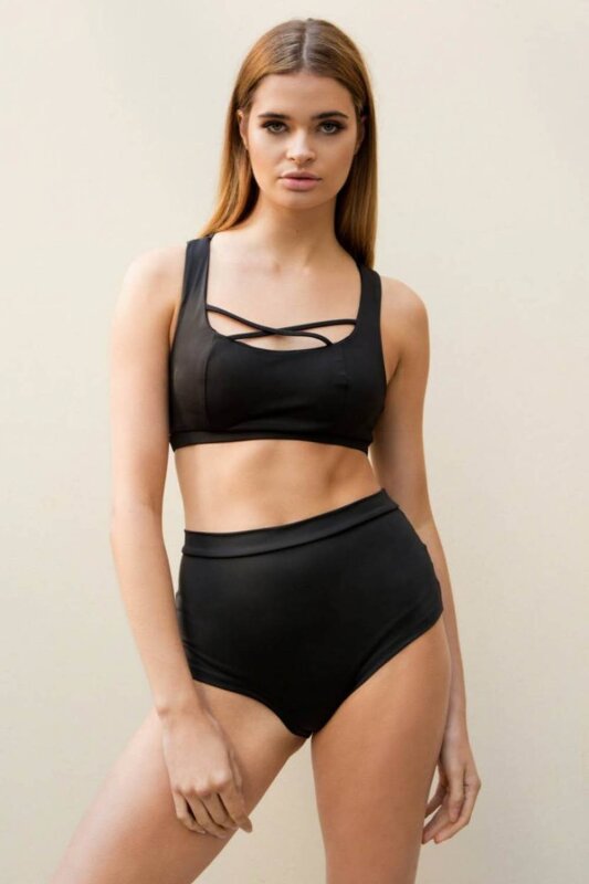 Lunalae Shorts High Waist Basic Schwarz S