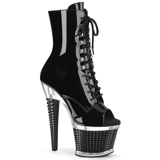Pleaser SPECTATOR-1021 Plateau Stiefeletten Lack Schwarz EU-40 / US-10
