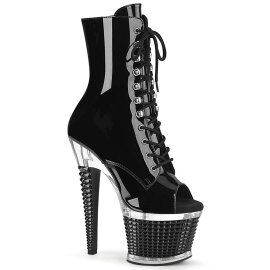 Pleaser SPECTATOR-1021 Plateau Stiefeletten Lack Schwarz...