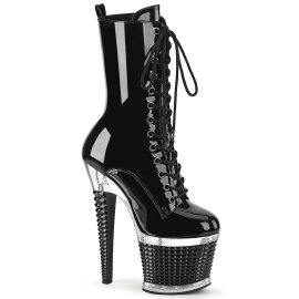Pleaser SPECTATOR-1040 Plateau Stiefeletten Lack Schwarz...