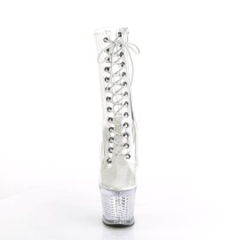 Pleaser SPECTATOR-1040C Plateau Stiefeletten Transparent...