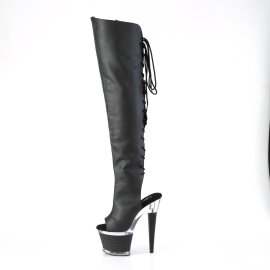 Pleaser SPECTATOR-3019 Plateau Overknee Stiefel Kunstleder Schwarz EU-38 / US-8