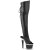 Pleaser SPECTATOR-3019 Plateau Overknee Stiefel Kunstleder Schwarz EU-38 / US-8