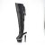 Pleaser SPECTATOR-3019 Plateau Overknee Stiefel Kunstleder Schwarz EU-38 / US-8