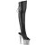 Pleaser SPECTATOR-3019 Plateau Overknee Stiefel Leder Chrom Schwarz EU-39 / US-9