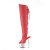 Pleaser SPECTATOR-3019 Plateau Overknee Stiefel Kunstleder Chrom Rot EU-37 / US-7