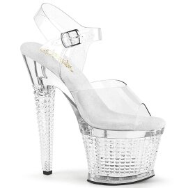 Pleaser SPECTATOR-708 Plateau Sandaletten Transparent...