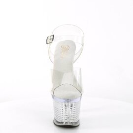 Pleaser SPECTATOR-708 Plateau Sandaletten Transparent...