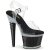 Pleaser SPECTATOR-708RS Plateau Sandaletten Strass Silber EU-39 / US-9