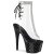 Pleaser STARDUST-1018C-2RS Plateau Stiefeletten Transparent Schwarz EU-35 / US-5