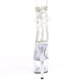 Pleaser STARDUST-1018C-2RS Plateau Stiefeletten Transparent EU-39 / US-9
