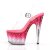 Pleaser STARDUST-708T Plateau Sandaletten Transparent Pink EU-40 / US-10