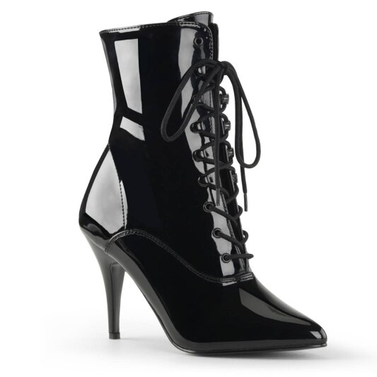 Pleaser VANITY-1020 Stiefeletten Lack Schwarz EU-38 / US-8