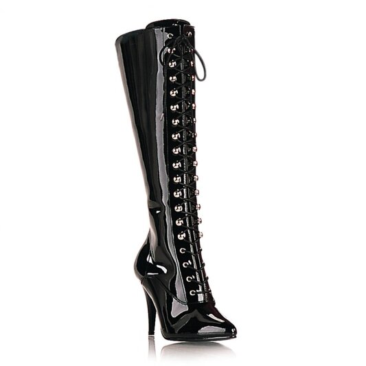 Pleaser VANITY-2020 Kniestiefel Lack Schwarz EU-42 / US-12