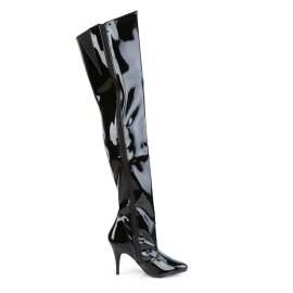 Pleaser VANITY-3010 Overknee Stiefel Lack Schwarz EU-38 / US-8