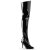Pleaser VANITY-3010 Overknee Stiefel Lack Schwarz EU-38 / US-8