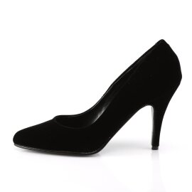 Pleaser VANITY-420 Pumps Samt Schwarz EU-43 / US-13