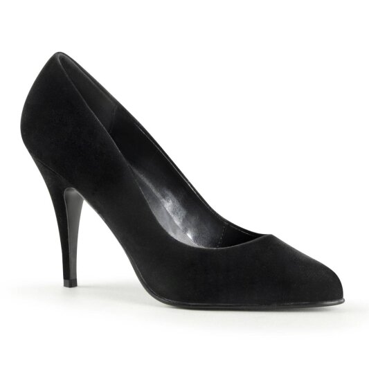 Pleaser VANITY-420 Pumps Samt Schwarz EU-39 / US-9