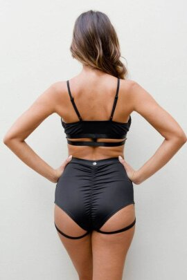 Lunalae Shorts Lure You High Waist Schwarz XL