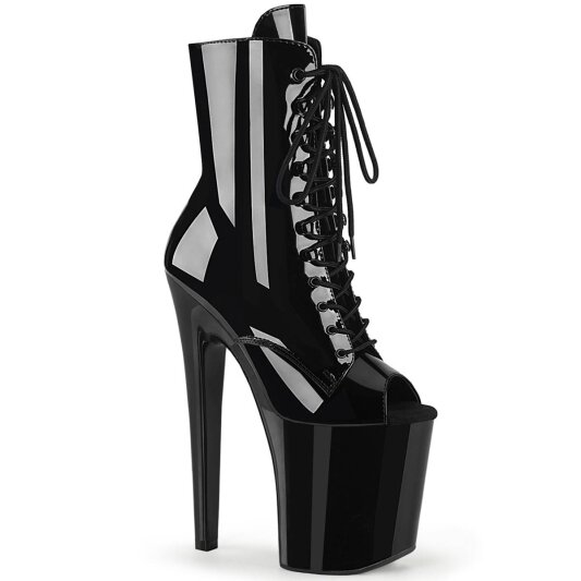 Pleaser XTREME-1021 Plateau Stiefeletten Lack Schwarz EU-35 / US-5