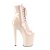 Pleaser XTREME-1021 Plateau Stiefeletten Lack Beige EU-43 / US-13