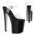 Pleaser XTREME-808CRS Plateau Sandaletten Transparent Schwarz EU-35 / US-5