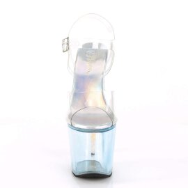 Pleaser Sandalette UNICORN-708T Transparent Baby Blau...