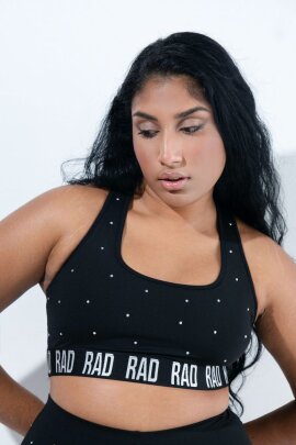 RAD Top Crystal Athletic Schwarz XS