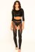 Paradise Chick Leggings Superhero Sticky Garter Leopard Schwarz L