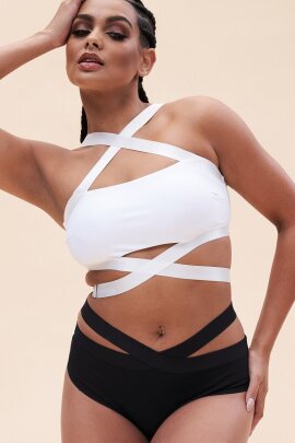 Lunalae Top Renee Crop Bra Weiß M
