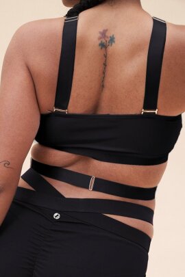 Lunalae Top Renee Crop Bra Schwarz XS