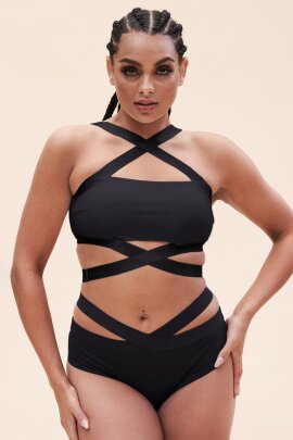 Lunalae Top Renee Crop Bra Schwarz M