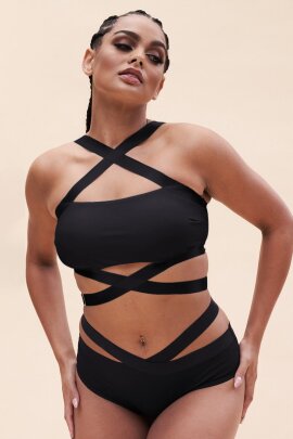 Lunalae Top Renee Crop Bra Schwarz M