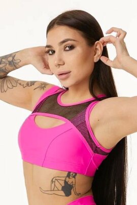 Polerina Top LUX  Hot Pink/Schwarz