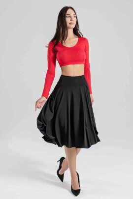 i-Style Midi Rock mit Hose Dolly Schwarz M