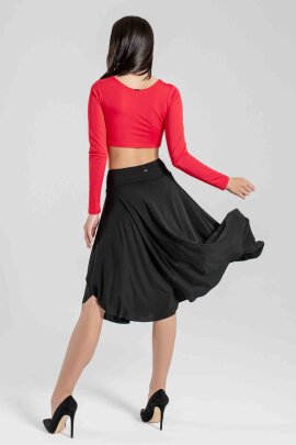 i-Style Midi Rock mit Hose Dolly Schwarz M