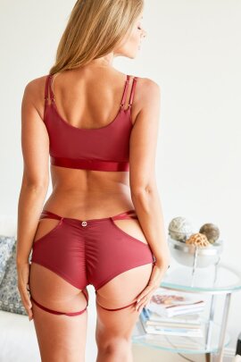 Zasha Polewear Shorts Low Waist Elle Weinrot XL