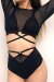 Lunalae Langarmtop Sasha Mesh Schwarz XS