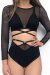 Lunalae Langarmtop Sasha Mesh Schwarz XS