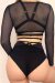 Lunalae Langarmtop Sasha Mesh Schwarz XS