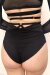 Lunalae Shorts High Waist Claire Mesh Cut Out Schwarz L