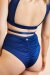 Lunalae Shorts High Waist Loretta Mesh Cut Out Navy L