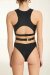 Paradise Chick Wrap Top Iconic Schwarz XS