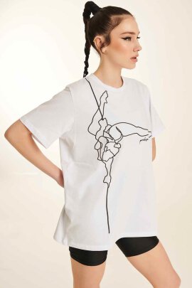 Paradise Chick Supreme Pole Dancer T-Shirt Bianco M/L