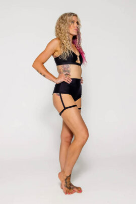 AMBR Designs Garter Highs Shorts Black S
