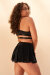 Lunalae Shorts High Waist Sarah Flowy Mesh Schwarz