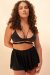 Lunalae Shorts High Waist Sarah Flowy Mesh Schwarz XS